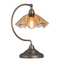 Ethel - Amber Glass and Antique Brass Table Lamp - David Hunt