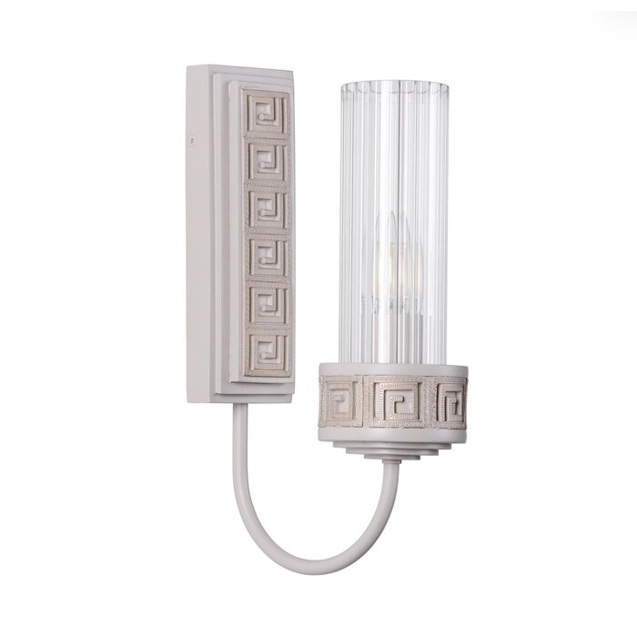 Plato - Ribbed Glass Wall Light in Hand-Brushed Cream & Gold - David Hunt