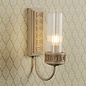 Plato - Ribbed Glass Wall Light in Hand-Brushed Cream & Gold - David Hunt