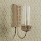 Plato - Ribbed Glass Wall Light in Hand-Brushed Cream & Gold - David Hunt