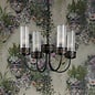 Plato - 4 Light Ribbed Glass Ceiling Pendant in Hand-Brushed Black & Gold - David Hunt