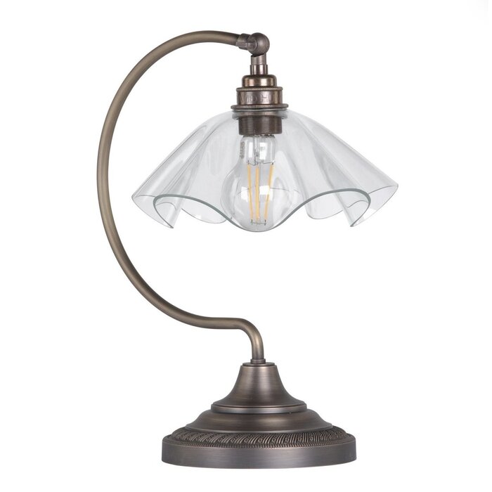 Ethel - Clear Glass and Antique Brass Table Lamp - David Hunt