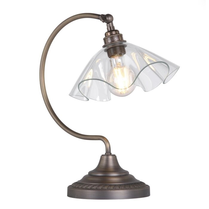 Ethel - Clear Glass and Antique Brass Table Lamp - David Hunt