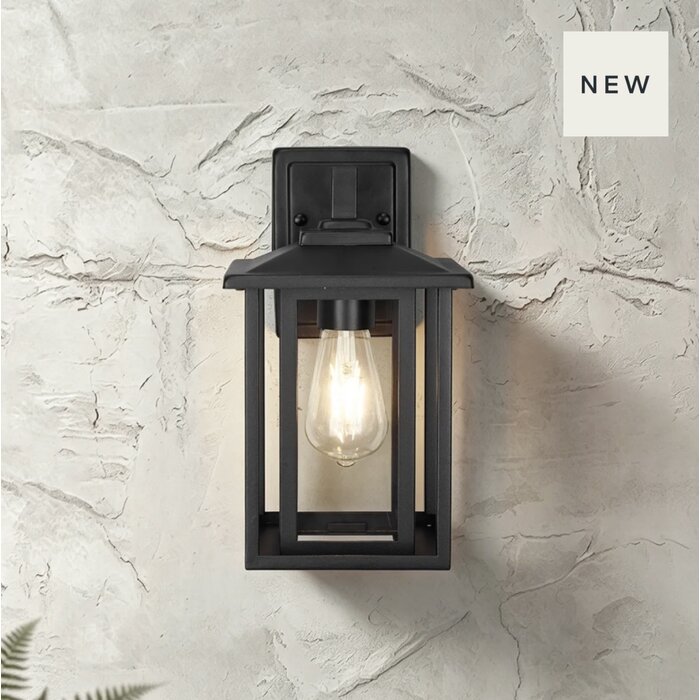 Nova - Outdoor Wall Light in Satin Black - Small