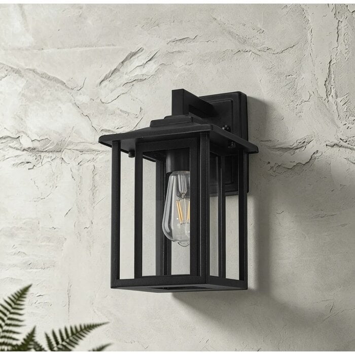 Nova - Outdoor Wall Light in Satin Black - Small