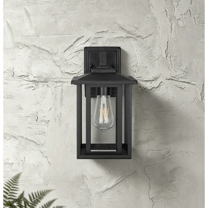 Nova - Outdoor Wall Light in Satin Black - Small