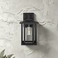 Nova - Outdoor Wall Light in Satin Black - Small