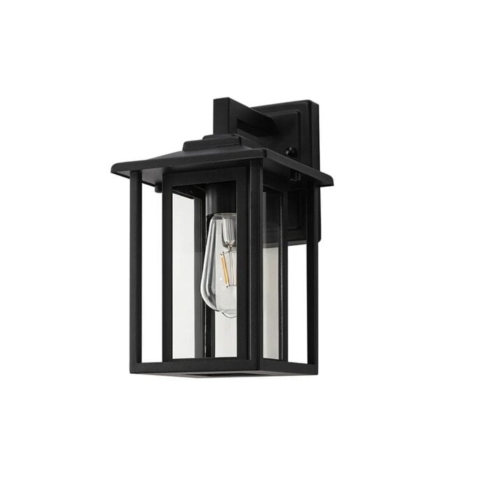 Nova - Outdoor Wall Light in Satin Black - Small
