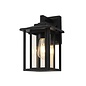Nova - Outdoor Wall Light in Satin Black - Small