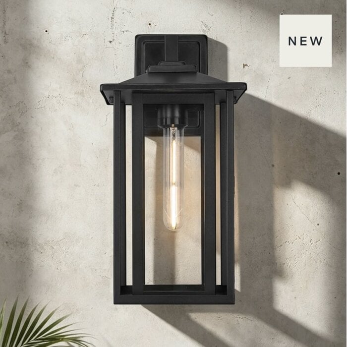 Nova - Outdoor Wall Light in Satin Black - Medium
