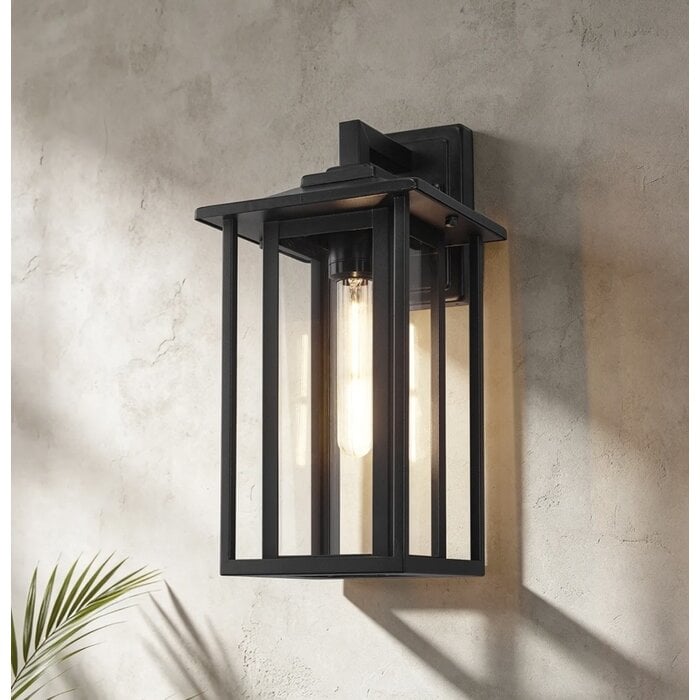 Nova - Outdoor Wall Light in Satin Black - Medium