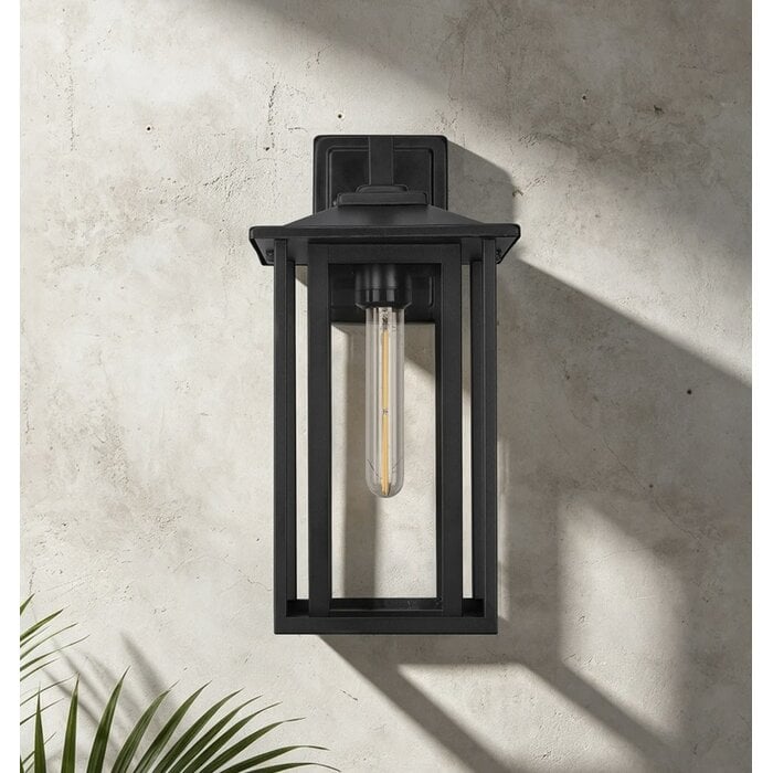 Nova - Outdoor Wall Light in Satin Black - Medium