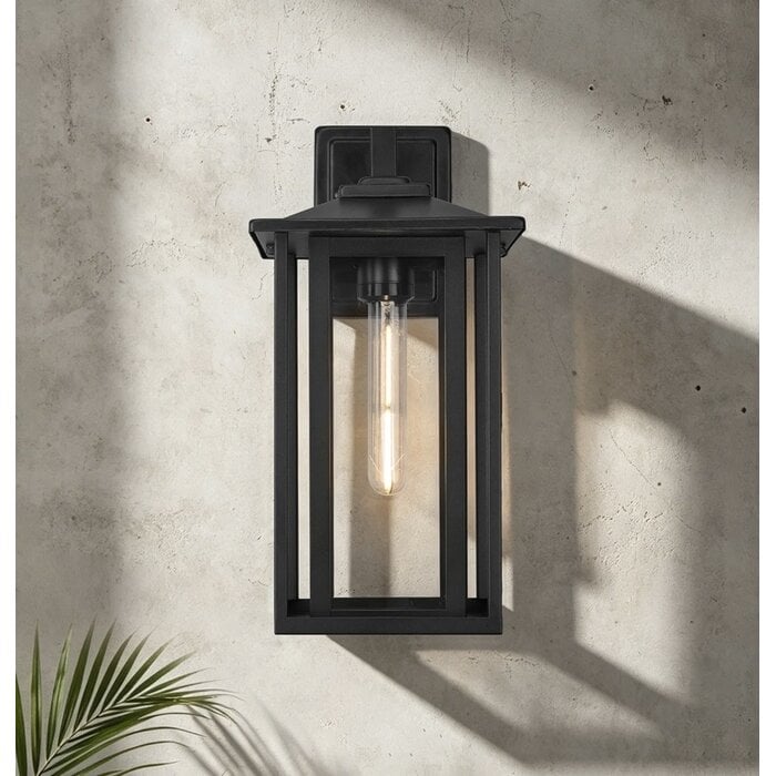 Nova - Outdoor Wall Light in Satin Black - Medium