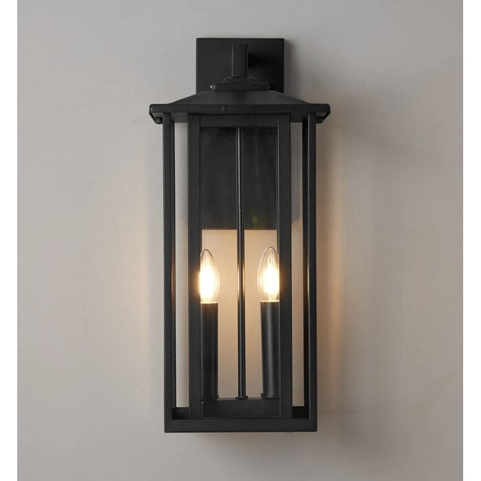 Nova - Outdoor Wall Light in Satin Black - Large