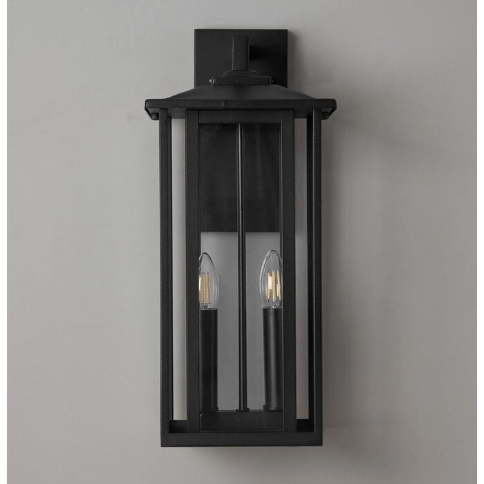 Nova - Outdoor Wall Light in Satin Black - Large