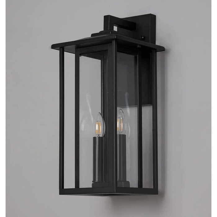 Nova - Outdoor Wall Light in Satin Black - Large