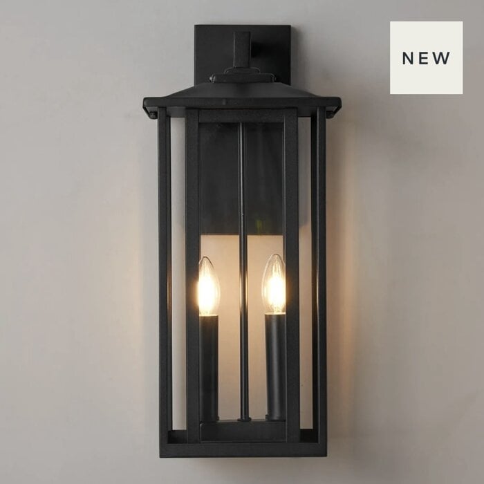 Nova - Outdoor Wall Light in Satin Black - Large