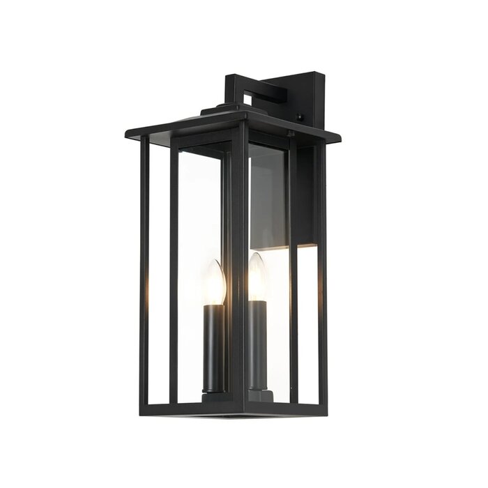 Nova - Outdoor Wall Light in Satin Black - Large