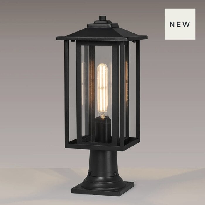 Nova - Outdoor Post Lamp Light - Satin Black