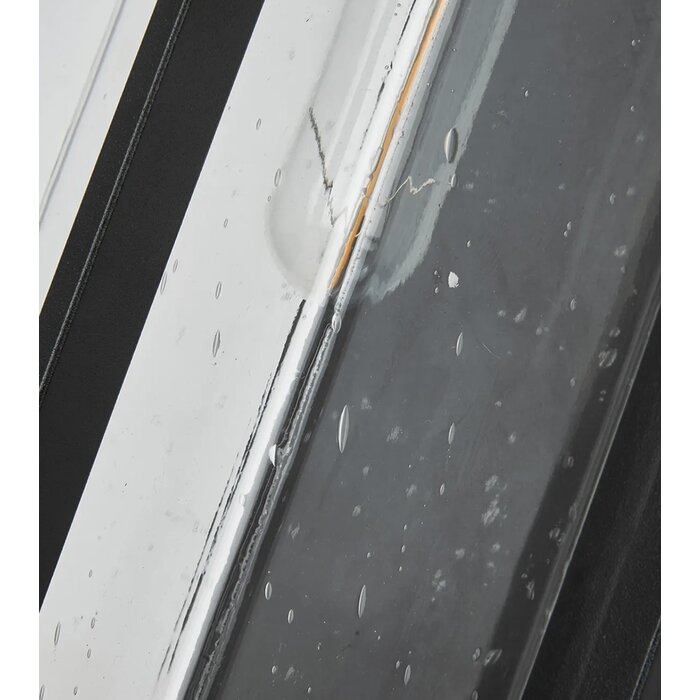Studley - Outdoor Flush Wall Light - Satin Black with Seeded Clear Glass