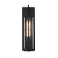 Studley - Outdoor Flush Wall Light - Satin Black with Seeded Clear Glass