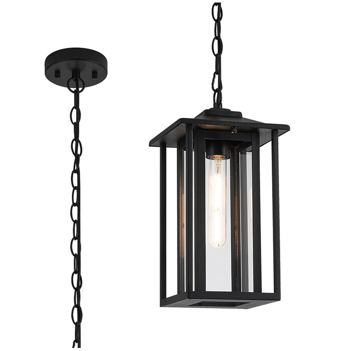 Nova - Outdoor Pendant Light in Satin Black