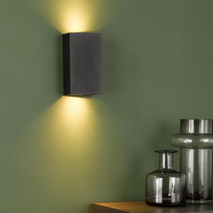 Soven 2 Light Wall Light Matt Black