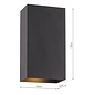 Soven 2 Light Wall Light Matt Black
