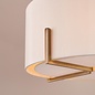 Santino 3 Light Pendant Antique Bronze and Natural With Natural Linen Shade