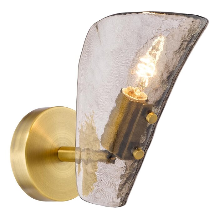 Ordelle - Adjustable Wall Light - Antique Bronze and Tea Smoked Glass