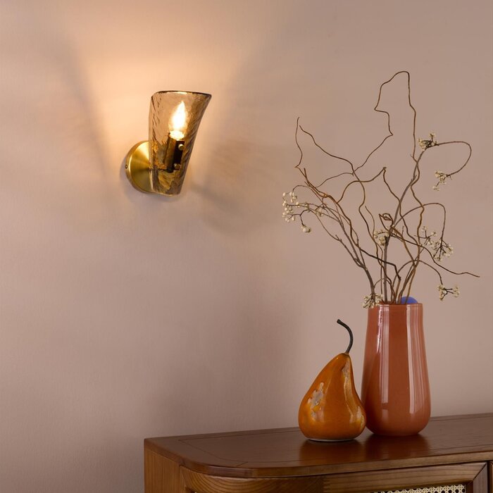 Ordelle - Adjustable Wall Light - Antique Bronze and Tea Smoked Glass