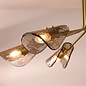 Ordelle - 6 Light Adjustable Semi-Flush Ceiling Light - Antique Bronze and Tea Smoked Glass