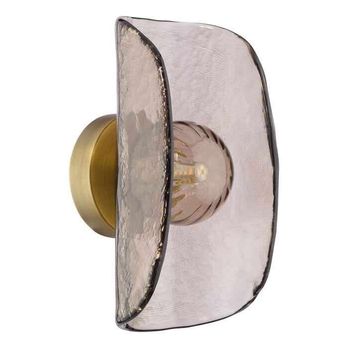 Megara - Wall Light - Antique Bronze and Tea Smoked Glass