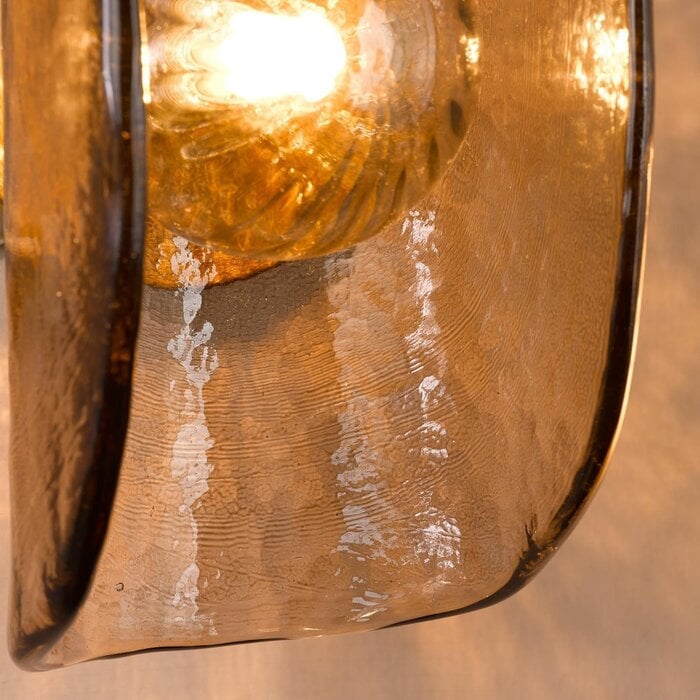 Megara - Wall Light - Antique Bronze and Tea Smoked Glass