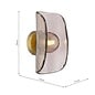 Megara - Wall Light - Antique Bronze and Tea Smoked Glass