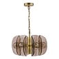Megara - 6 Light Ceiling Pendant - Antique Bronze and Tea Smoked Glass