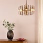 Megara - 6 Light Ceiling Pendant - Antique Bronze and Tea Smoked Glass