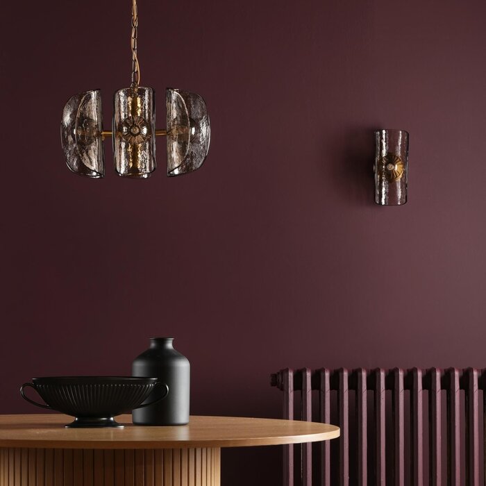 Megara - 6 Light Ceiling Pendant - Antique Bronze and Tea Smoked Glass