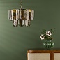 Anielle 7 Light Chandelier Natural Brass and Tea Smoked Glass
