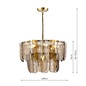 Anielle 7 Light Chandelier Natural Brass and Tea Smoked Glass