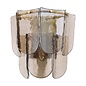 Anielle 3 Light Wall Light Natural Brass and Tea Smoked Glass