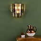 Anielle 3 Light Wall Light Natural Brass and Tea Smoked Glass