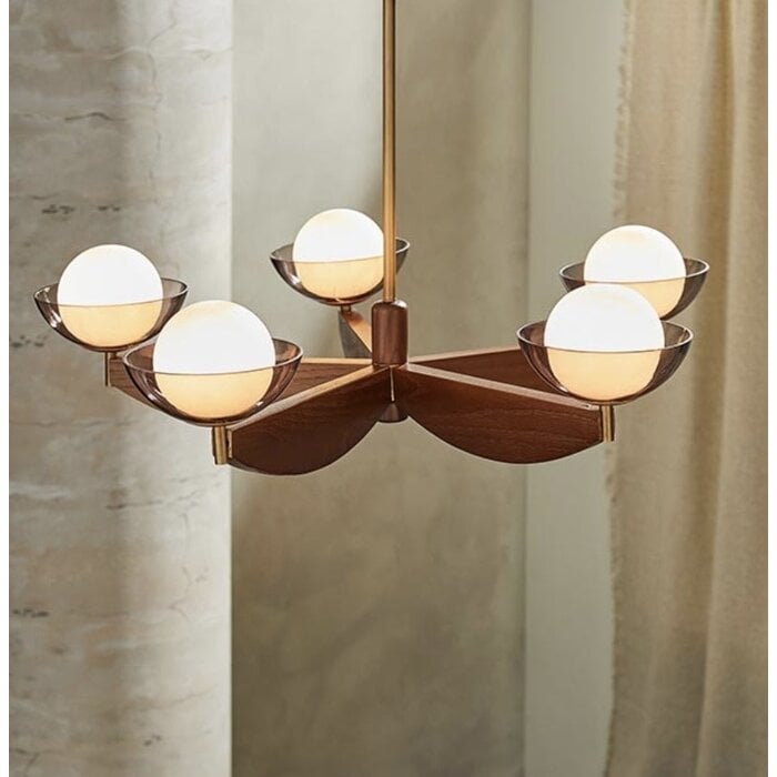 Large Layla Ceiling Light in Wood - MADE
