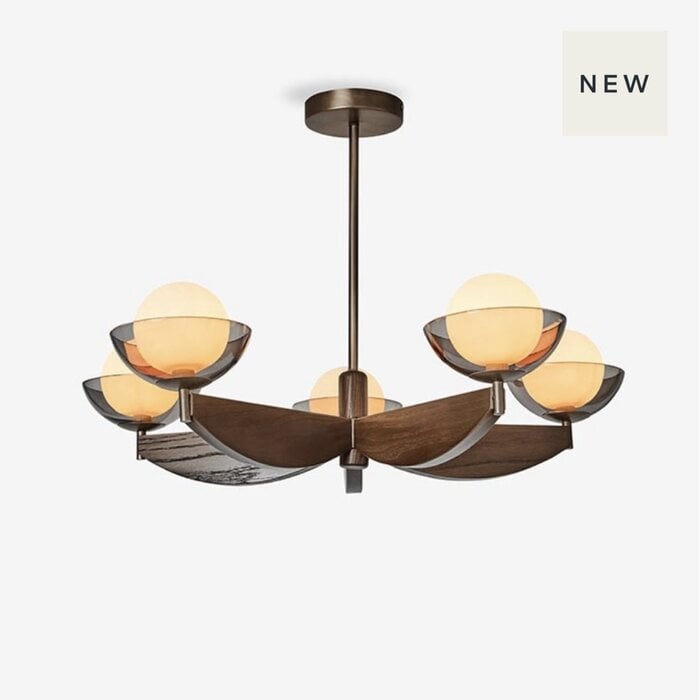 Large Layla Ceiling Light in Wood - MADE