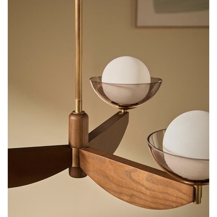 Small Layla Ceiling Light in Wood - MADE