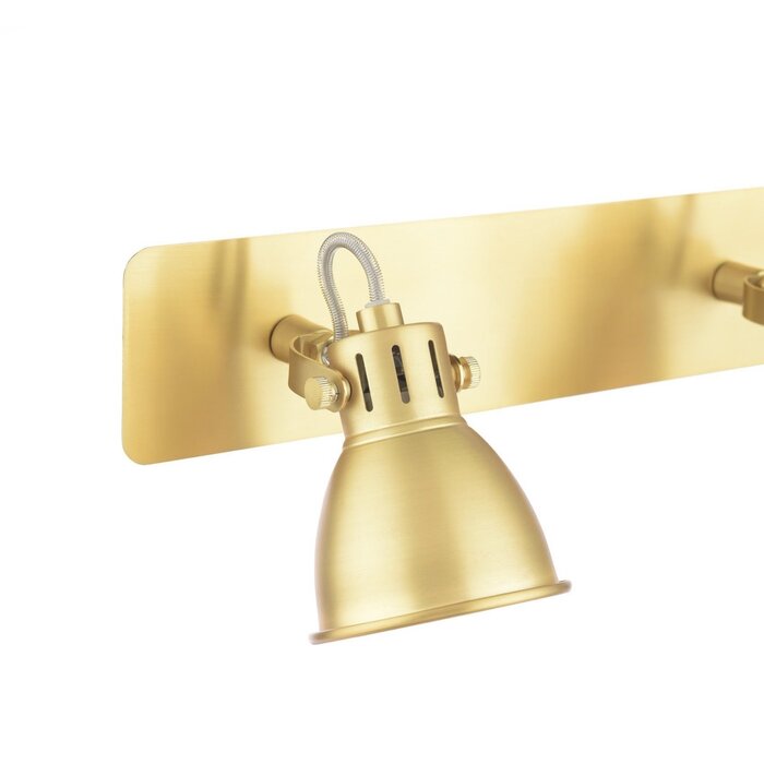 Industrial Double Spotlight - Natural Brass