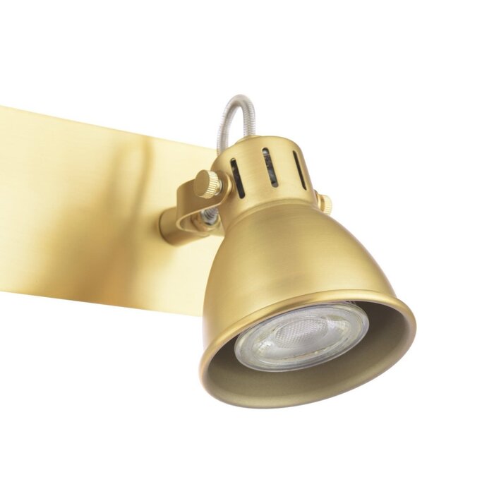 Industrial Double Spotlight - Natural Brass