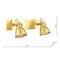 Industrial Double Spotlight - Natural Brass