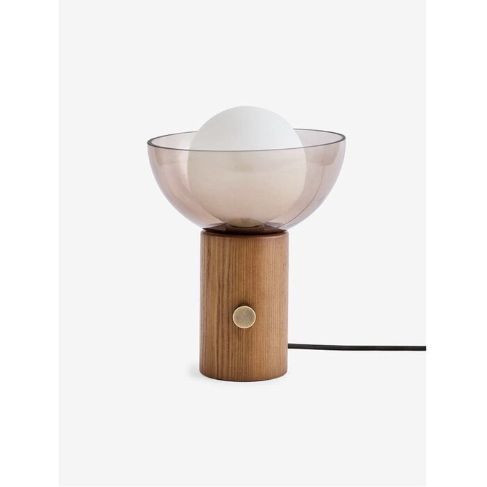 Layla Table Lamp in Dark Wood - MADE