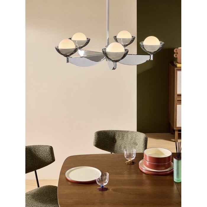 Large Layla Ceiling Light in Chrome - MADE